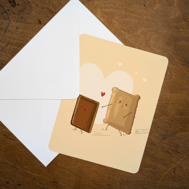 Amour biscuit et chocolat - 13,9 x 10,7 cm